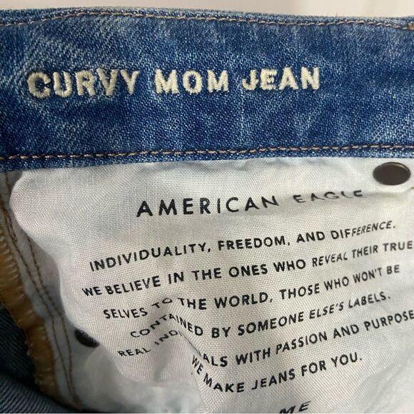 American Eagle Distressed Curvy Mom Jeans - Picture 4 of 4